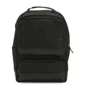BOCONI Black Ballistic Nylon Backpack With Nappa Leather Trim